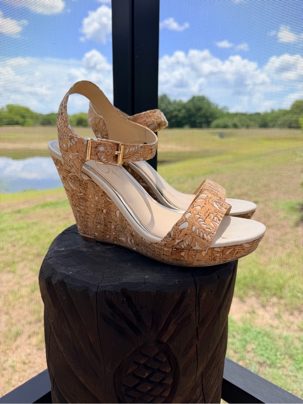 Jessica’ Simpson women’s wedge sandals Size 10M - Picture 3 of 12